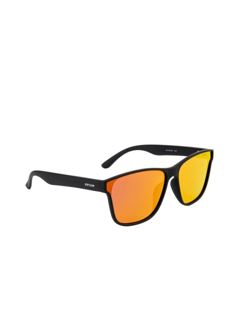

OPIUM Men Red Lens & Black Wayfarer Sunglasses with Polarised Lens
