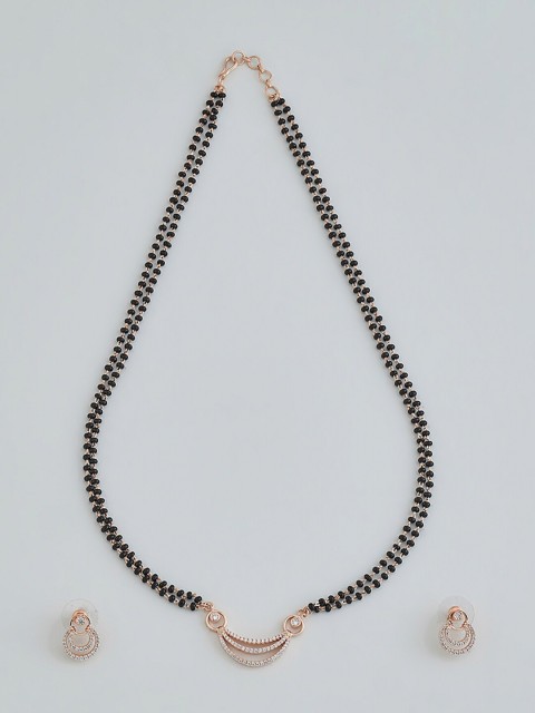 

Kushal's Fashion Jewellery White Rose Gold-Plated Necklace