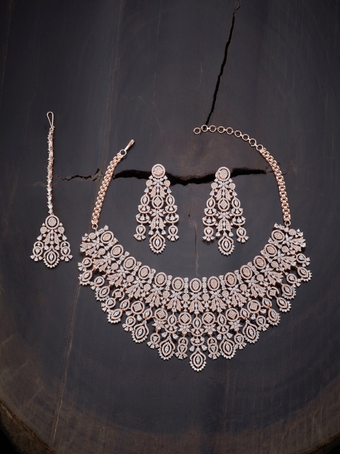 

Kushal's Fashion Jewellery White Gold-Plated Necklace