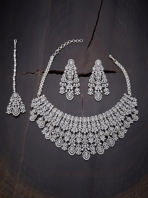 

Kushal's Fashion Jewellery White Gold-Plated Necklace