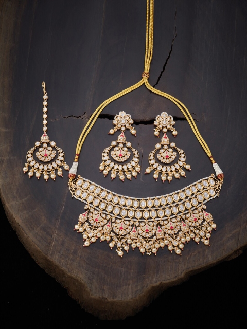 

Kushal's Fashion Jewellery White Gold-Plated Jewellery Set