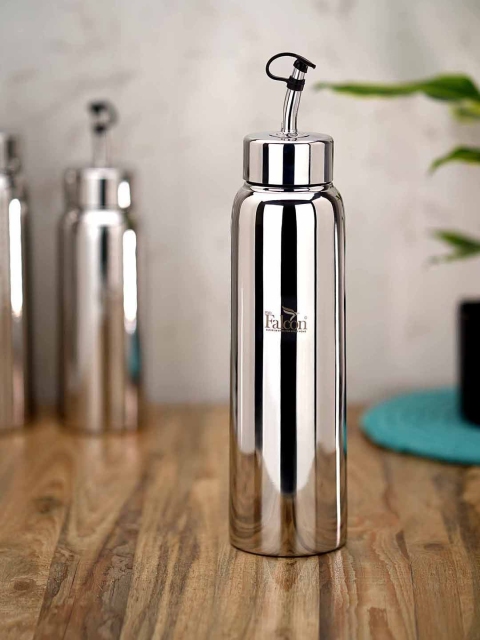 

PDDFALCON Silver-Toned Solid Stainless Steel Oil Dispenser