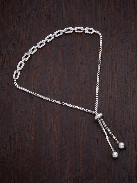 

Kushal's Fashion Jewellery Women White Cubic Zirconia Gold-Plated Wraparound Bracelet