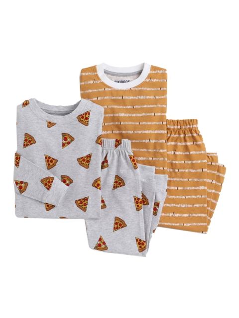 

Hopscotch Boys Multicoloured Pack Of 2 Printed Night suits, Multi