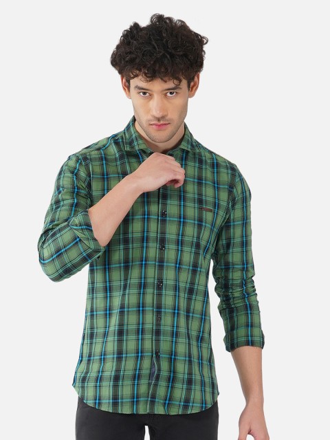 

OUTLAWS Men Multicoloured Comfort Slim Fit Tartan Checks Checked Casual Shirt, Multi