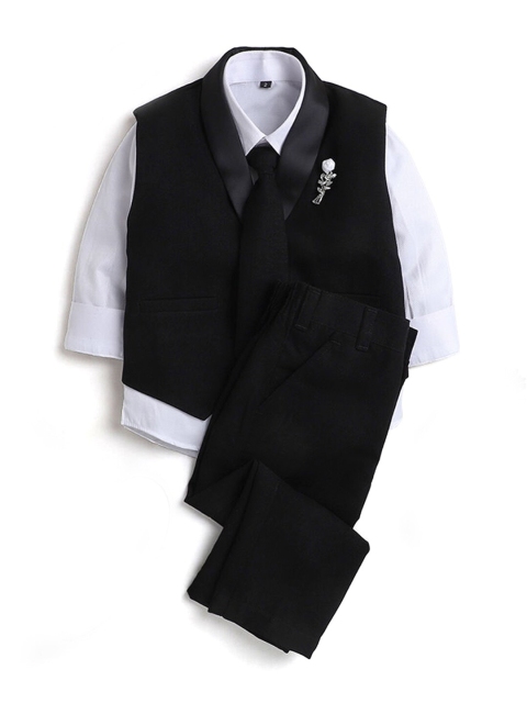 

Hopscotch Boys Black Shirt with Trousers