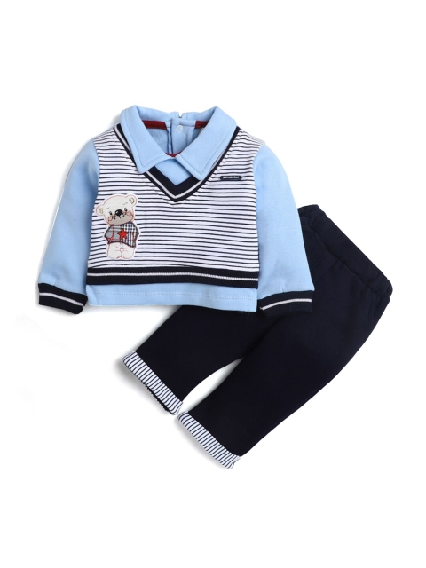 

Hopscotch Boys Blue & Black Striped Top with Trousers