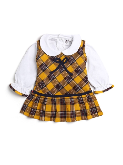 

Hopscotch Girls Yellow T-shirt with Skirt