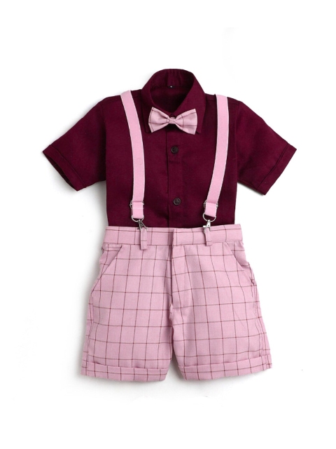 

Hopscotch Boys Peach-Coloured Shirt with Shorts