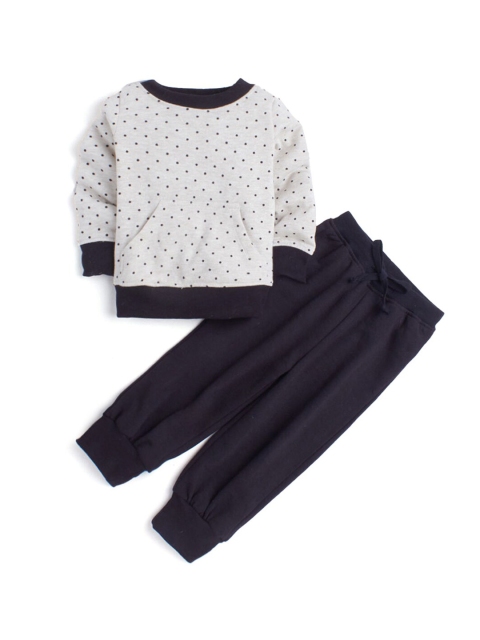 

Hopscotch Girls White & Black Printed Top with Trousers