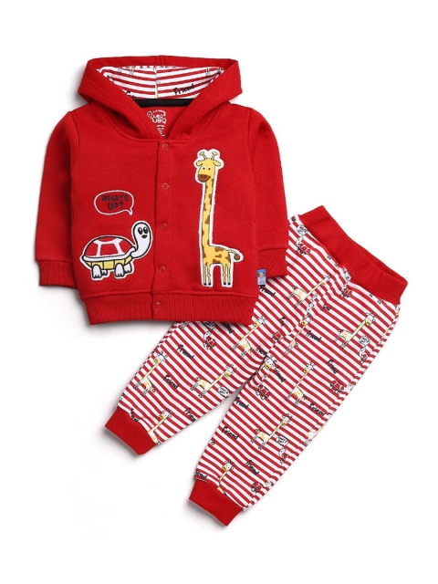 

Hopscotch Boys Red Printed Top with Trousers