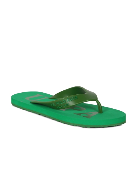

U.S. Polo Assn. Men Green Printed Flip-Flops