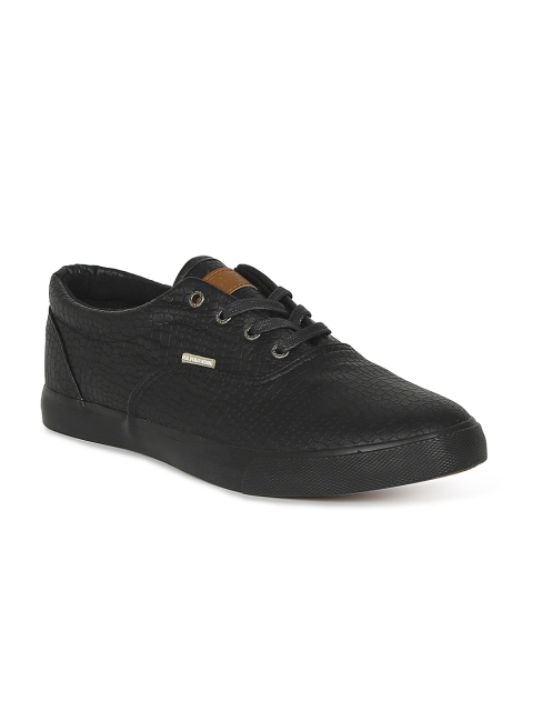 

U.S. Polo Assn. Men Black Textured Frank Sneakers