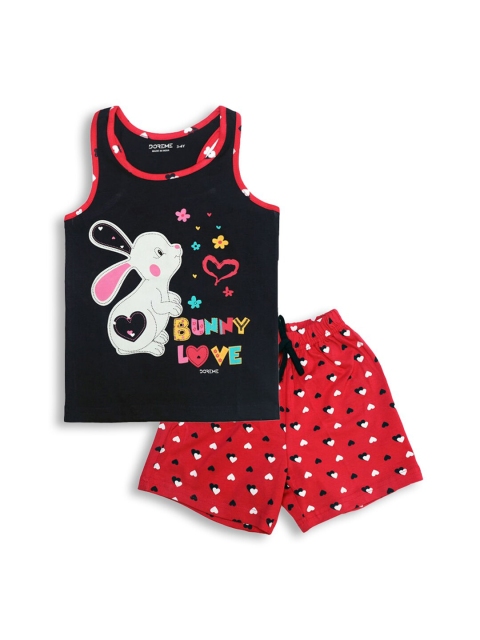 

Hopscotch Girls Coral Printed Top with Shorts