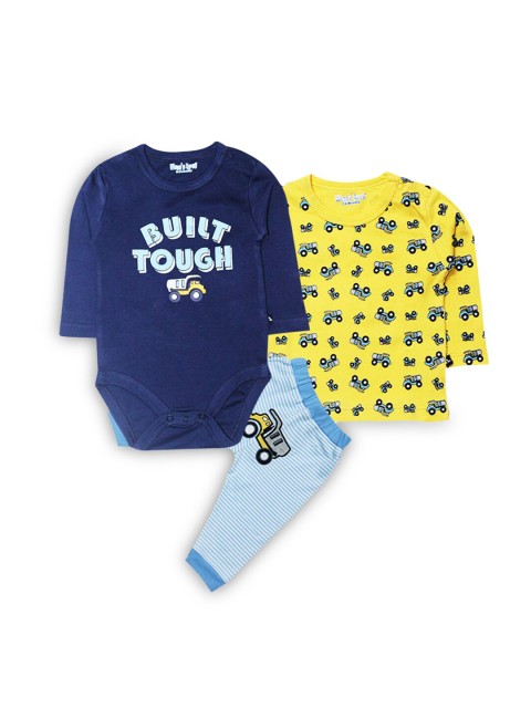 

Hopscotch Boys Multicoloured & Blue Printed Top with Pyjamas, Multi