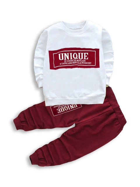 

Hopscotch Boys White Printed Top with Trousers