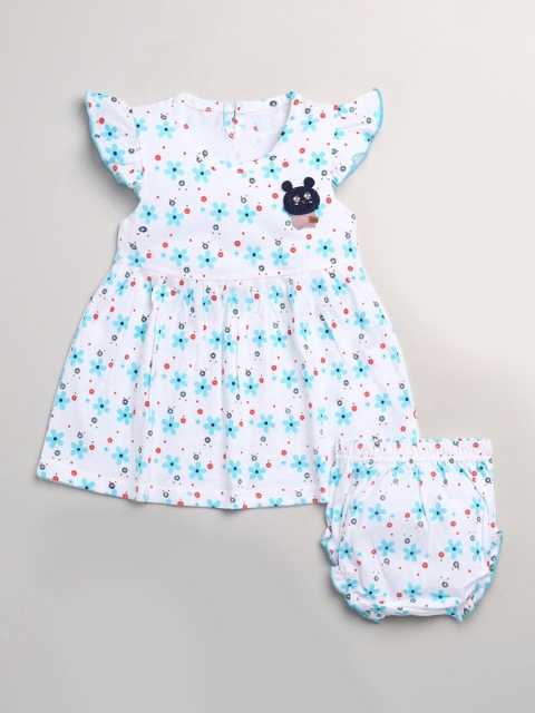 

Hopscotch Girls White Printed Top with Shorts