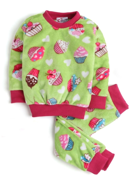

Hopscotch Girls Green Printed Top with Trousers