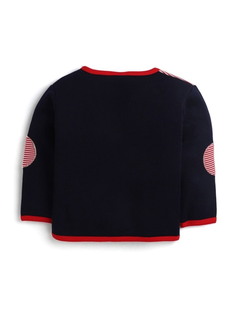 

Hopscotch Boys Navy Blue Striped T-shirt with Trousers