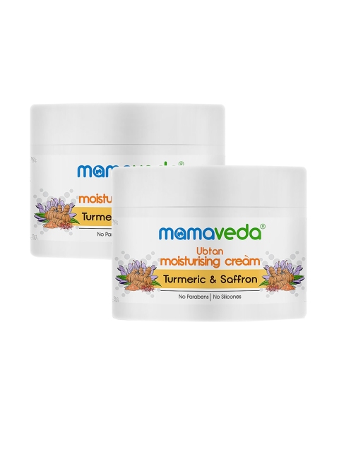 

Mamaveda Set of 2 Turmeric & Saffron Ubtan Moisturising Cream - 200 g Each, White