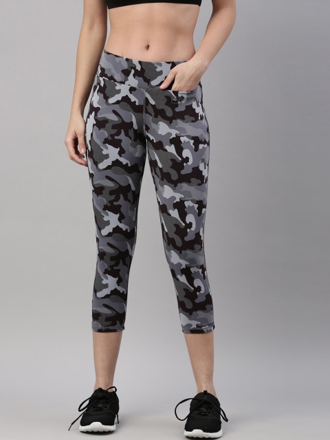 

GOLDSTROMS Women Grey & Black Printed Flexi Fit Tights
