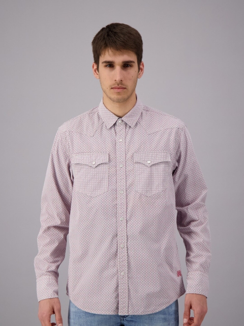 

FREESOUL Men Grey Printed Casual Shirt