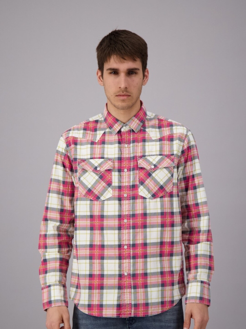 

FREESOUL Men Red Tartan Checks Checked Casual Shirt