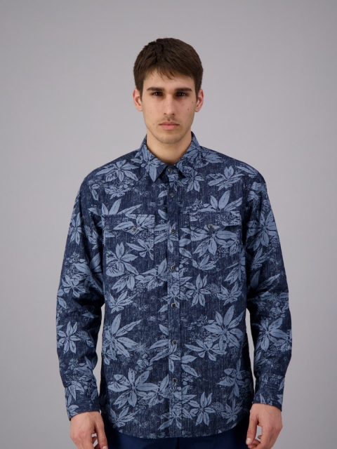 

FREESOUL Men Blue Floral Printed Casual Shirt
