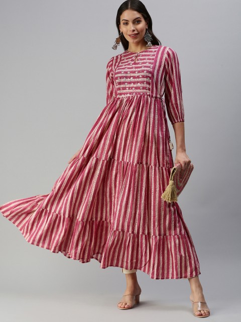 

Kay Fashions Lavender Ethnic Motifs Printed Anarkali Kurta