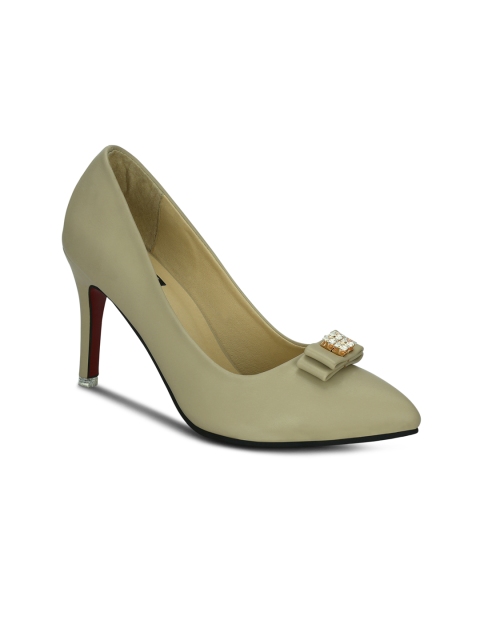 

Get Glamr Women Beige Solid Pumps