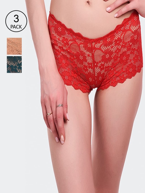 

Fleurt Women Assorted Lace Boy Shorts Briefs