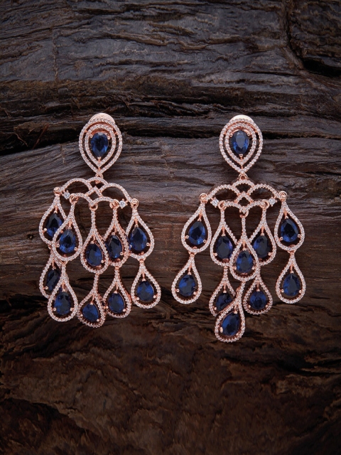 

Kushal's Fashion Jewellery Blue Contemporary Studs Earrings