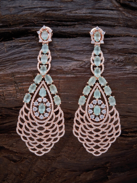 

Kushal's Fashion Jewellery Sea Green Contemporary Drop Earrings