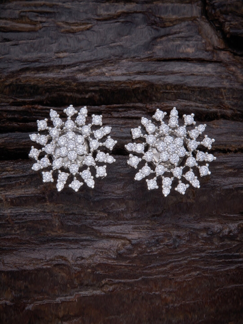 

Kushal's Fashion Jewellery White Contemporary Studs Earrings