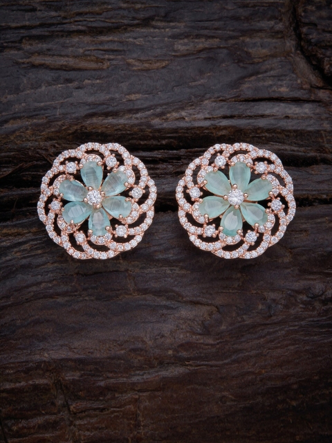 

Kushal's Fashion Jewellery Sea Green Contemporary Studs Earrings