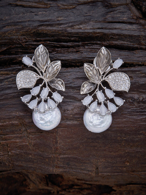 

Kushal's Fashion Jewellery Grey Contemporary Studs Earrings