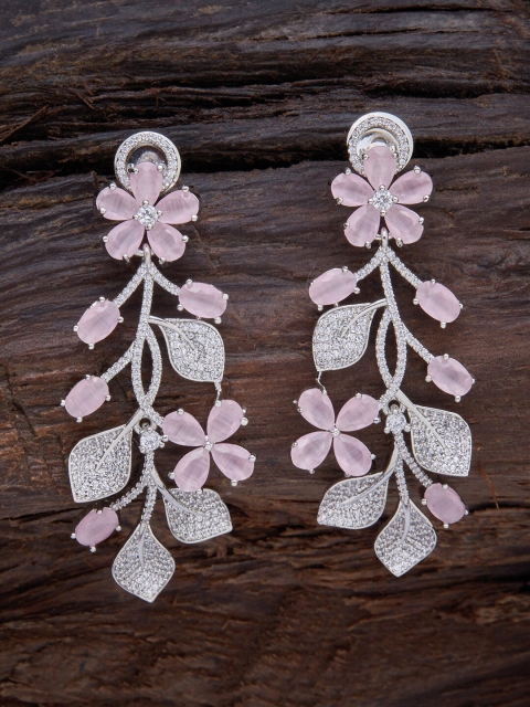 

Kushal's Fashion Jewellery Pink Contemporary Drop Earrings