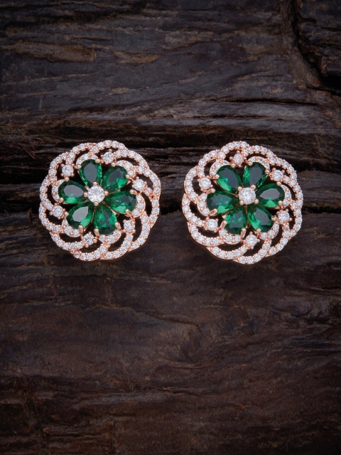 

Kushal's Fashion Jewellery Green Contemporary Studs Earrings