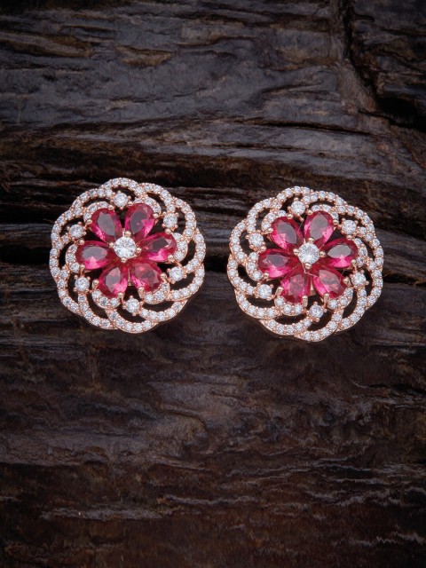 

Kushal's Fashion Jewellery Red Contemporary Studs Earrings