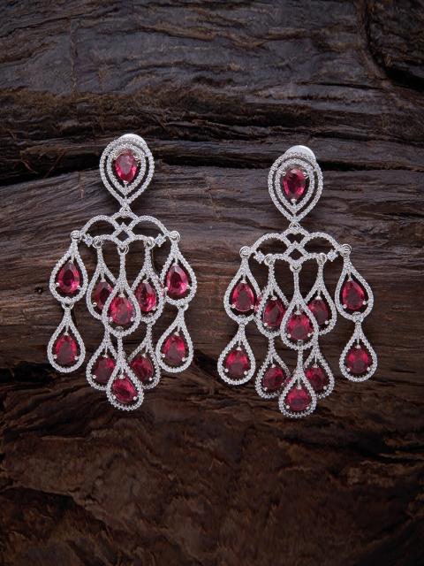 

Kushal's Fashion Jewellery Red Contemporary Studs Earrings