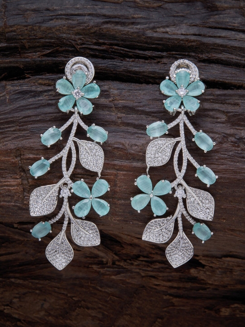 

Kushal's Fashion Jewellery Sea Green Contemporary Studs Earrings