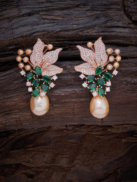 

Kushal's Fashion Jewellery Green Contemporary Studs Earrings