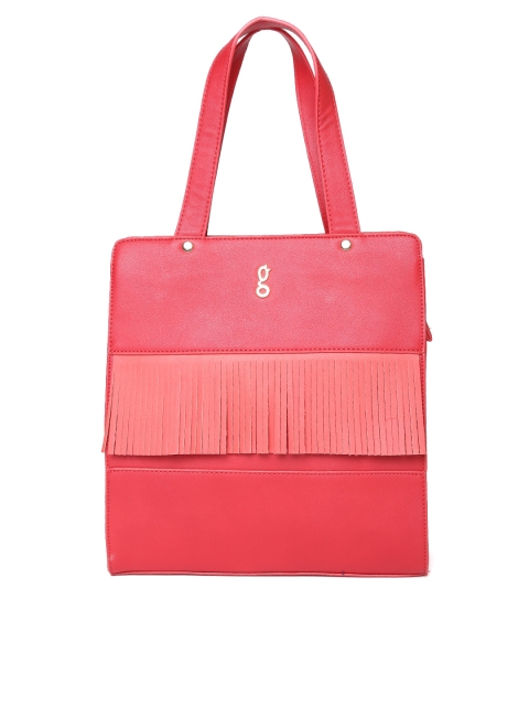 

Global Desi Red Fringed Handbag