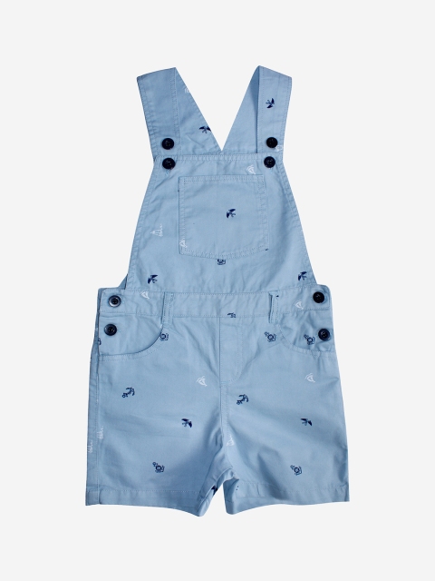 

KiddoPanti Boys Blue Printed Shorts Dungarees