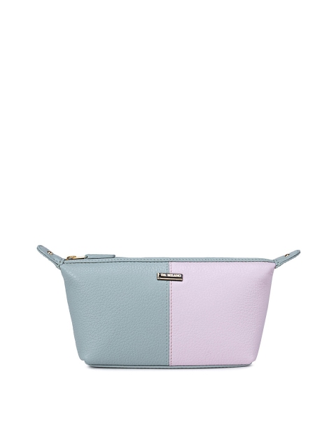 

Da Milano Blue & Pink Colourblocked Leather Travel Pouch