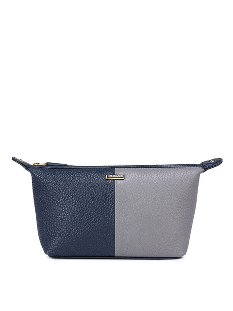 

Da Milano Blue & Grey Solid Leather Travel Pouch