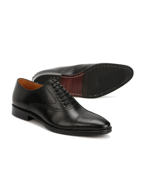 

Churchill & Company Men Black Solid Leather Formal Oxford