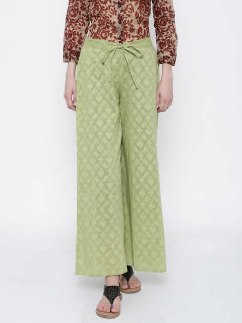 

Mother Earth Green Printed Palazzos