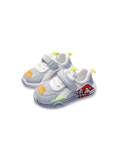 

Hopscotch Boys Grey Printed PU Sneakers