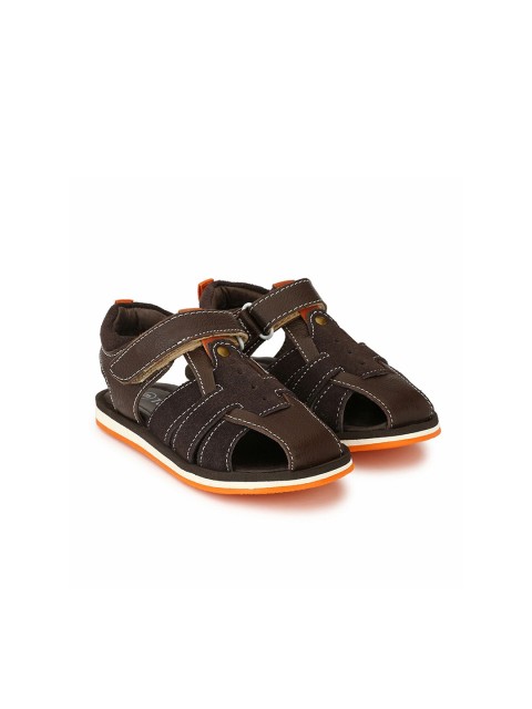 

Hopscotch Boys Brown Leather Comfort Sandals